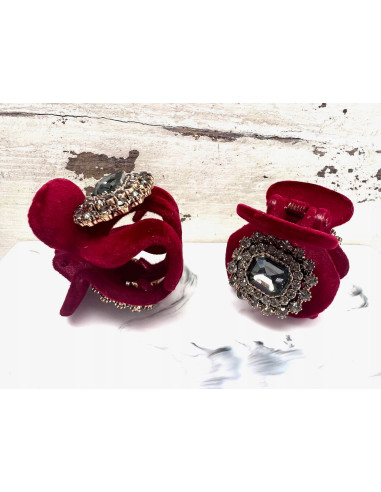 Klamra zestaw flok cyrkonie wieczorowa Zestaw 2...