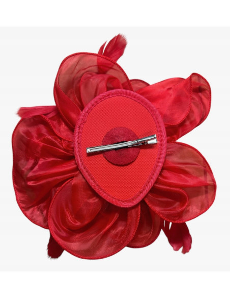 KWIAT Z MATERIAŁU na GŁOWĘ BROSZKA KOKARDA FASCYNATOR Lolita Accessories