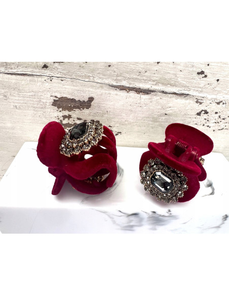 Klamra zestaw flok cyrkonie wieczorowa Zestaw 2 sztuki Lolita Accessories