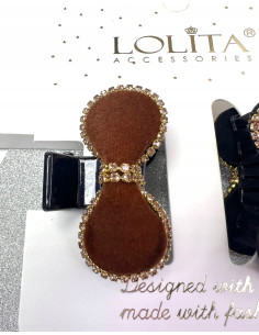 Zestaw klamerek KOKARDKI BRĄZOWE klamra Lolita Accessories 2