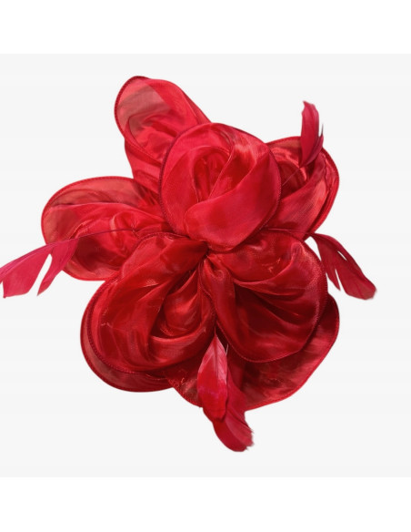 KWIAT Z MATERIAŁU na GŁOWĘ BROSZKA KOKARDA FASCYNATOR Lolita Accessories