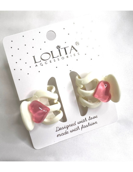 Zestaw klamerek Serduszka Serduszko klamra Lolita Accessories