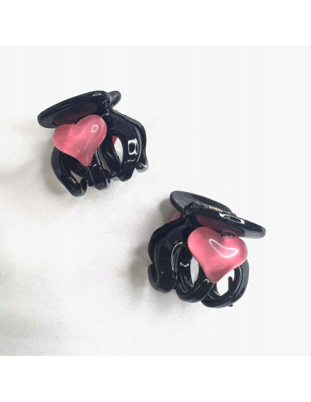 Zestaw CZARNA KLAMERKA Serduszko klamra Lolita Accessories