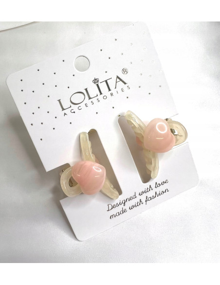 Zestaw klamerek 2 SZTUKI Serduszka Serduszko klamra Lolita Accessories