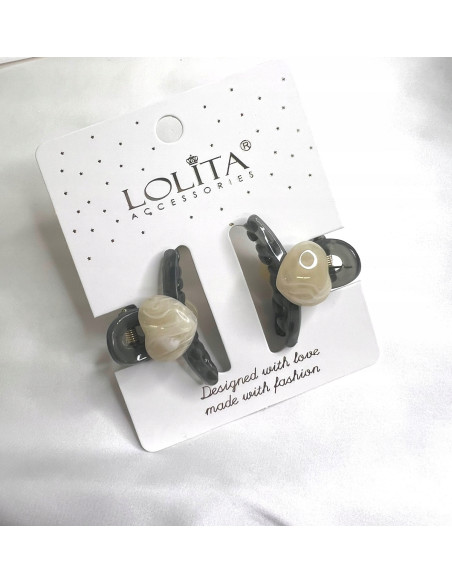 Zestaw klamerek 2 SZTUKI Serduszka Serduszko klamra Lolita Accessories