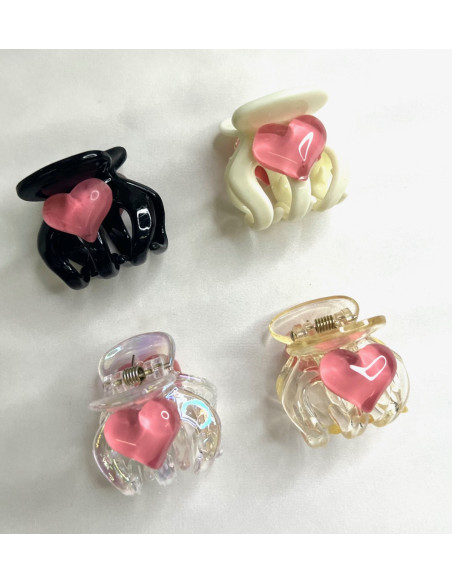 Zestaw klamerek 4 SZTUKI Serduszka Serduszko klamra Lolita Accessories