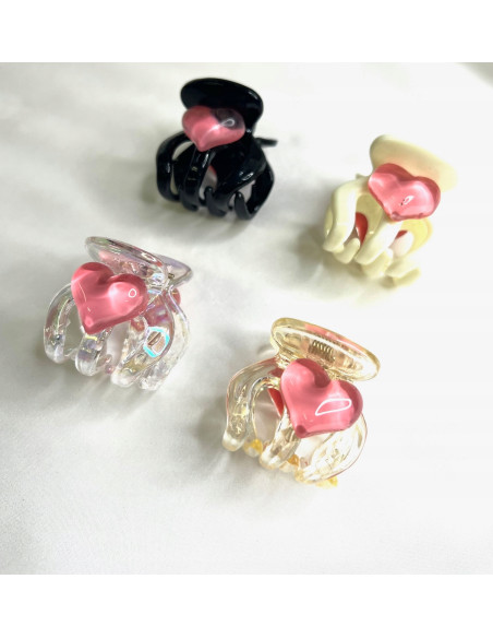 Zestaw klamerek 4 SZTUKI Serduszka Serduszko klamra Lolita Accessories
