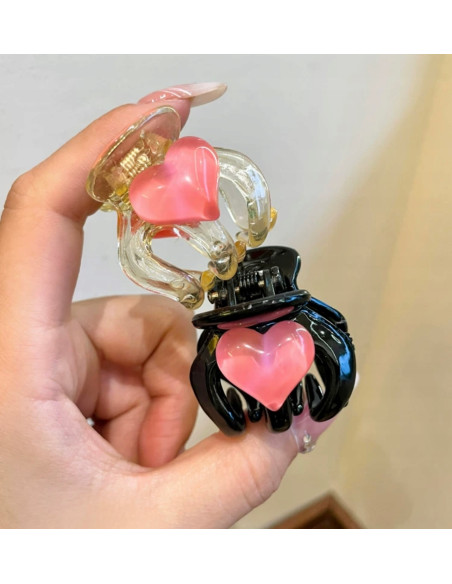 Zestaw klamerek 4 SZTUKI Serduszka Serduszko klamra Lolita Accessories