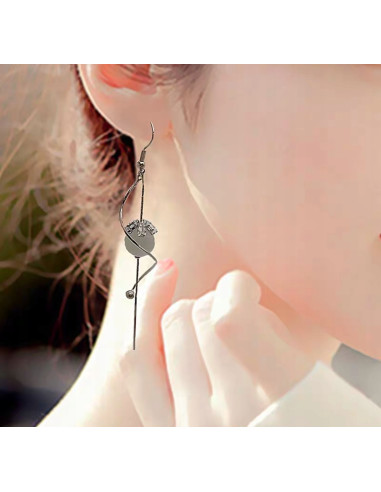 Kolczyk DŁUGIE ŚWIDERKI Z KULECZKAMI Lolita...