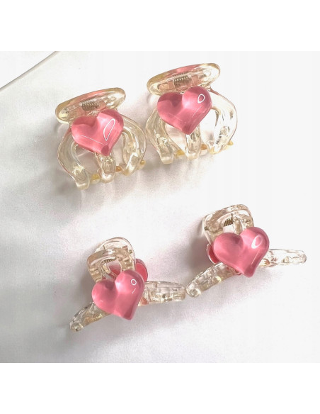 Zestaw klamerek 4 SZTUKI Serduszka Serduszko klamra Lolita Accessories