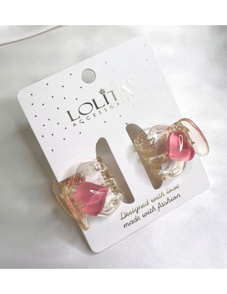 Zestaw klamerek 4 SZTUKI Serduszka Serduszko klamra Lolita Accessories