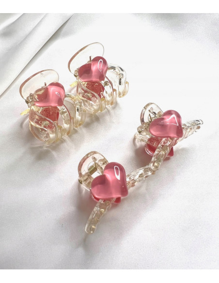 Zestaw klamerek 4 SZTUKI Serduszka Serduszko klamra Lolita Accessories