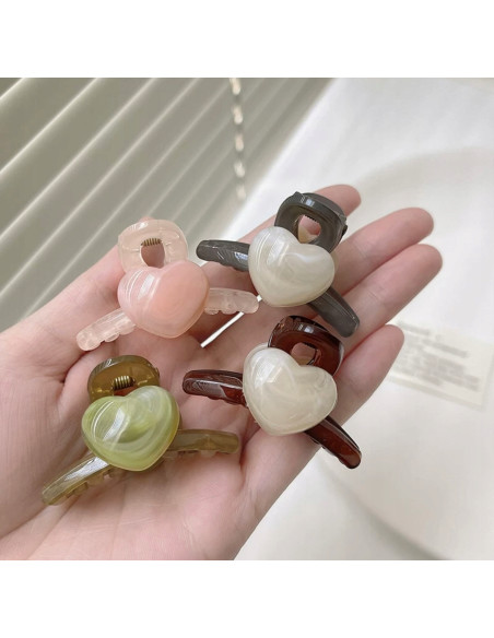 Zestaw klamerek 4 SZTUKI Serduszka Serduszko klamra Lolita Accessories