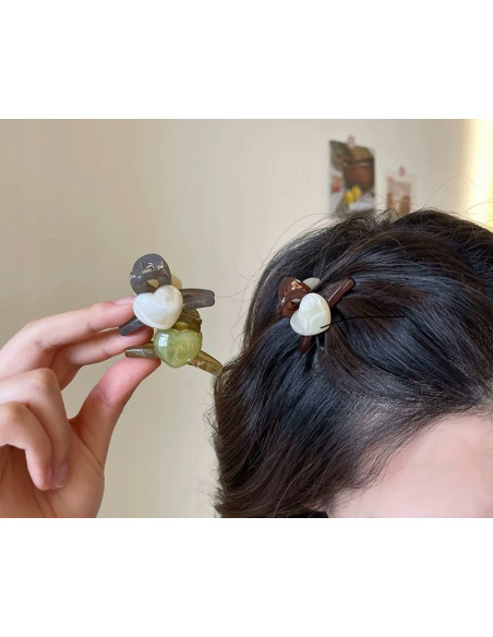 Zestaw klamerek 4 SZTUKI Z SERDUSZKIEM klamra Lolita Accessories