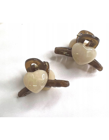 Zestaw klamerek 4 SZTUKI Z SERDUSZKIEM klamra Lolita Accessories