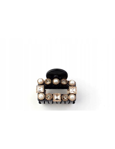 Klamra Lolita Accessories czarna z kamieniami