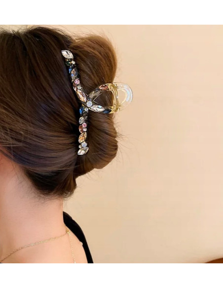 klamra do włosów z kamieniami akryl ozdoba do włosów Lolita Accessories