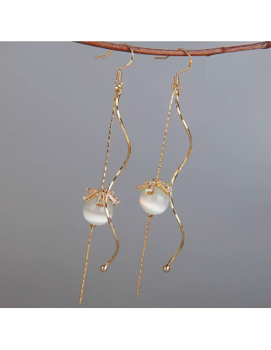 Kolczyk DŁUGIE ŚWIDERKI Z KULECZKAMI Lolita...