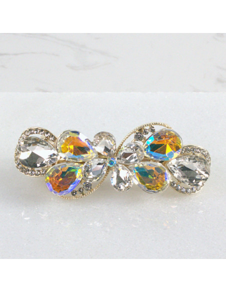 Klamra francuska kwiatek kryształki Lolita Akcesoria