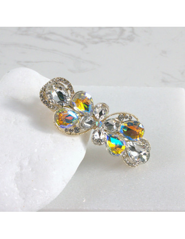 Klamra francuska kwiatek kryształki Lolita...