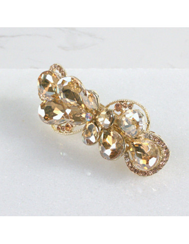 Klamra francuska kwiatek kryształki Lolita...