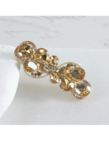 Klamra francuska kwiatek kryształki Lolita...