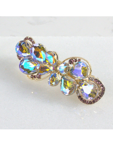Klamra francuska kwiatek kryształki Lolita...