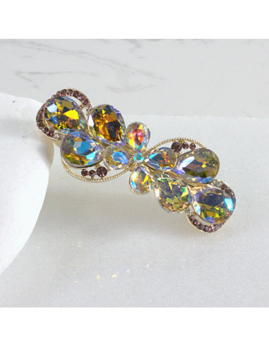 Klamra francuska kwiatek kryształki Lolita...
