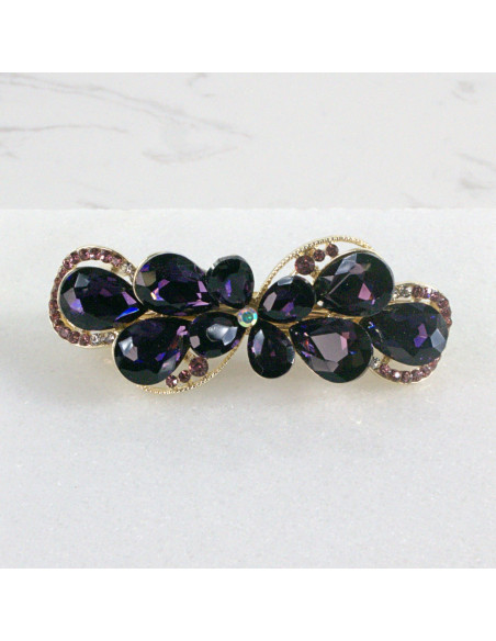 Klamra francuska kwiatek kryształki Lolita Akcesoria