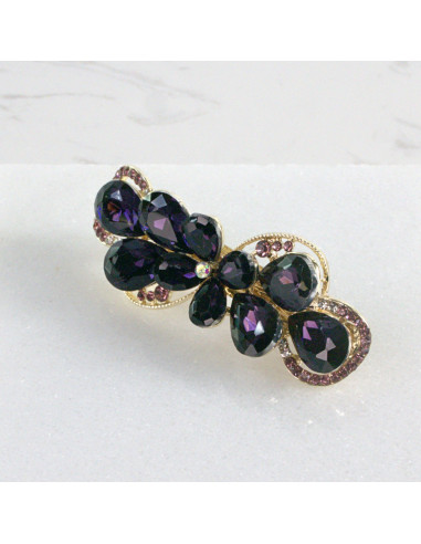 Klamra francuska kwiatek kryształki Lolita...