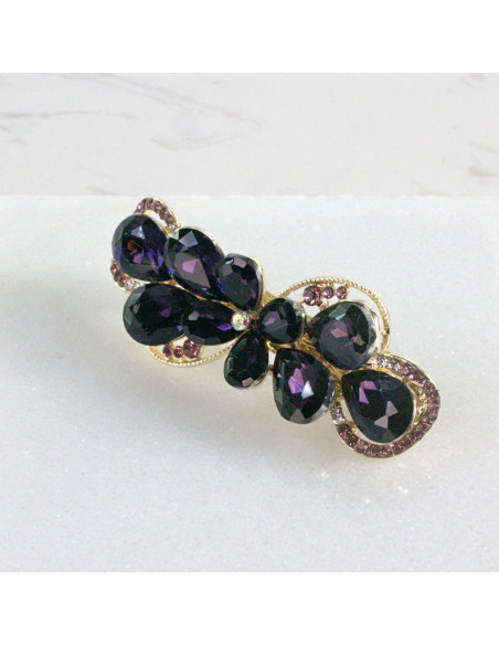 Klamra francuska kwiatek kryształki Lolita Akcesoria