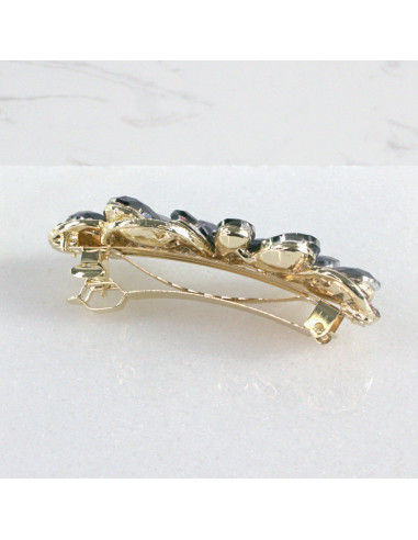 Klamra francuska kwiatek kryształki Lolita...