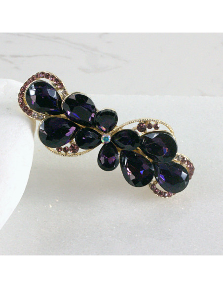 Klamra francuska kwiatek kryształki Lolita Akcesoria