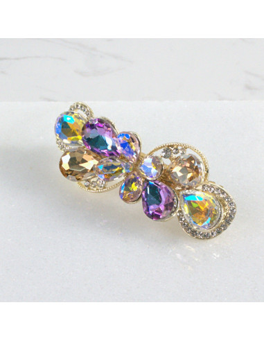 Klamra francuska kwiatek kryształki Lolita...