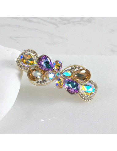 Klamra francuska kwiatek kryształki Lolita...