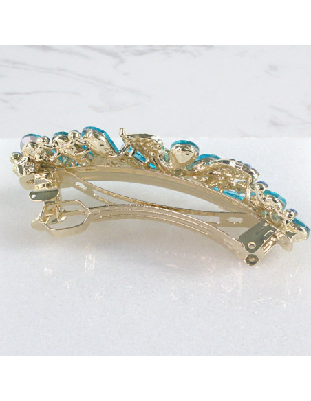 Klamra francuska kwiatek kryształki i cyrkonia Lolita Akcesoria