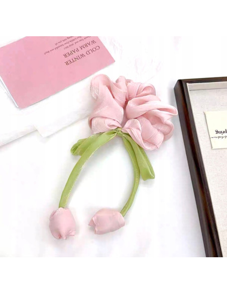 Gumka do włosów Scrunchie Gumka do włosów DLA DZIECKA TULIPANY