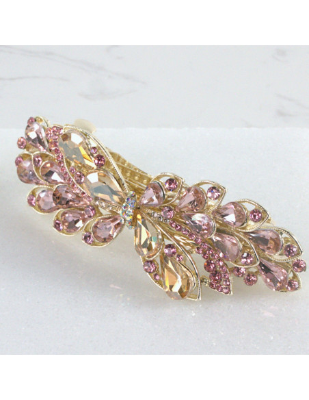 Klamra francuska kwiat kryształki Lolita Akcesoria