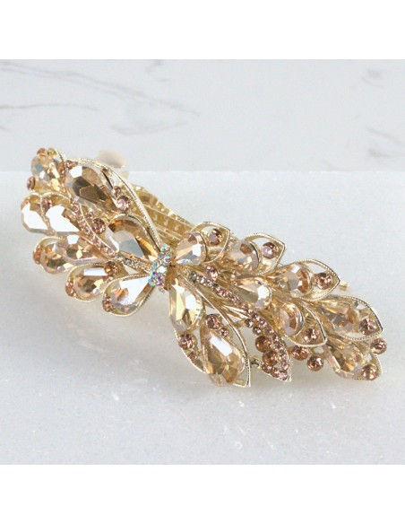 Klamra francuska kwiat kryształki Lolita Akcesoria