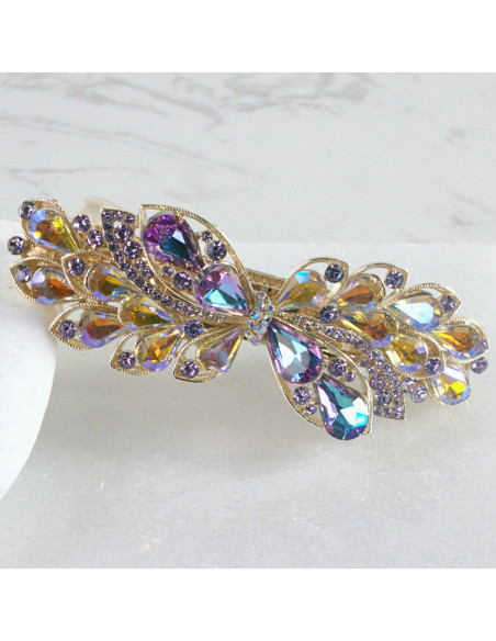 Klamra francuska kwiat kryształki Lolita Akcesoria