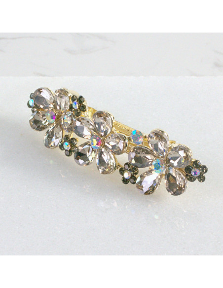 Klamra francuska 3 kwiatki kryształki Lolita Akcesoria