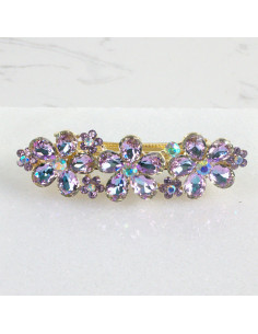 Klamra francuska 3 kwiatki kryształki Lolita Akcesoria