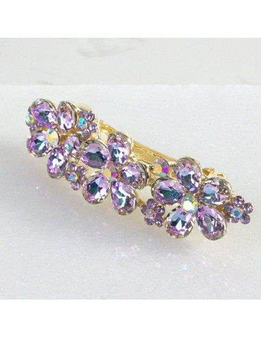 Klamra francuska 3 kwiatki kryształki Lolita...