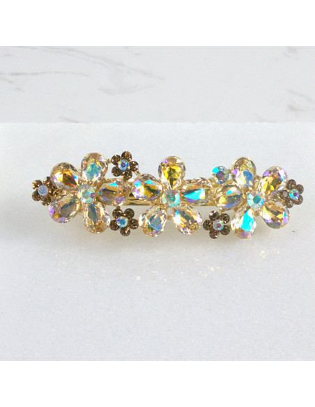 Klamra francuska 3 kwiatki kryształki Lolita Akcesoria