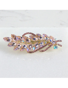 Klamra francuska listek z kryształami Lolita akcesoria