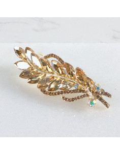 Klamra francuska listek z kryształami Lolita akcesoria 2