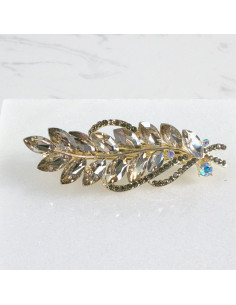 Klamra francuska listek z kryształami Lolita akcesoria