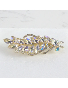 Klamra francuska listek z kryształami Lolita akcesoria