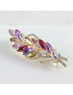 Klamra francuska listek z kryształami Lolita akcesoria 2