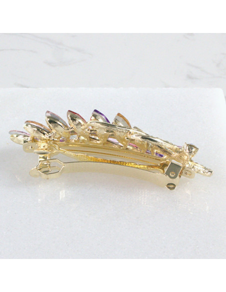 Klamra francuska listek z kryształami Lolita akcesoria